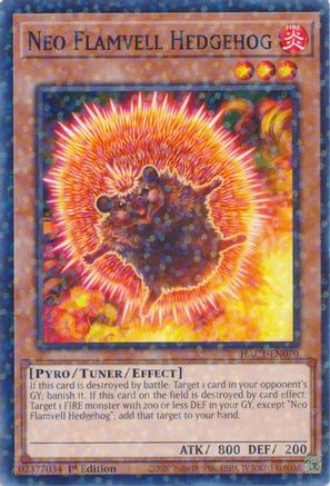 Image of Neo Flamvell Hedgehog (Duel Terminal) [HAC1-EN070] Common