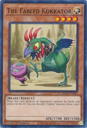 Image of The Fabled Kokkator (Duel Terminal) [HAC1-EN142] Common