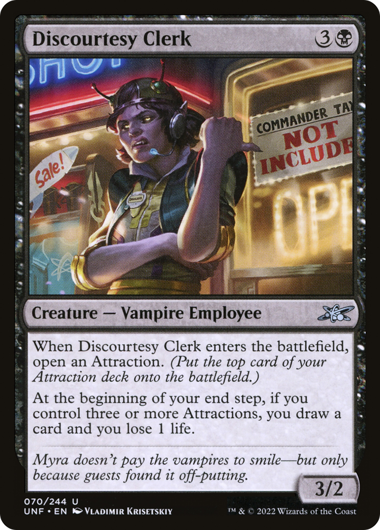 Image of Discourtesy Clerk [Unfinity]