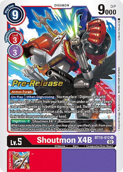 Image of Shoutmon X4B [BT10-012] [Xros Encounter Pre-Release Cards]