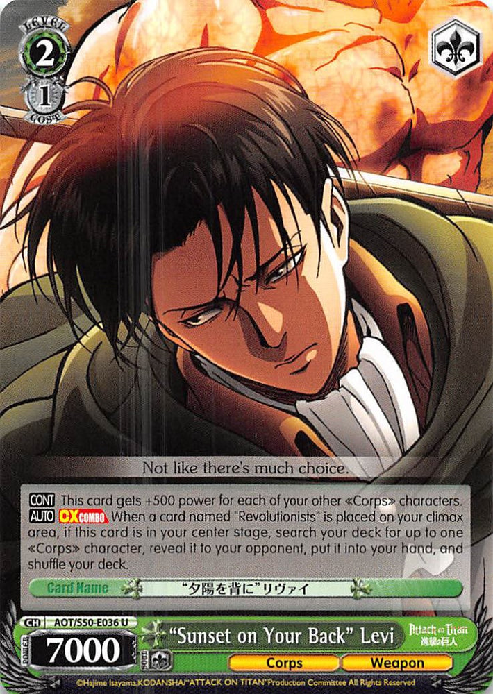 "Sunset on Your Back" Levi (AOT/S50-E036 U) [Attack on Titan Vol. 2]