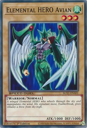 Image of Elemental HERO Avian [SGX1-ENA01] Common