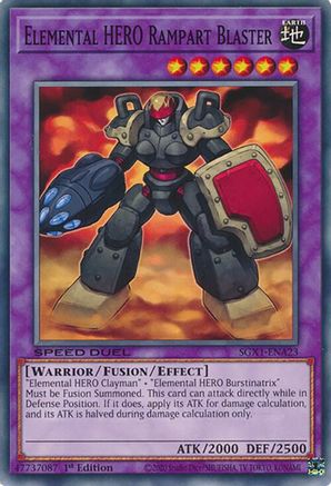 Image of Elemental HERO Rampart Blaster [SGX1-ENA23] Common