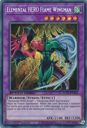 Image of Elemental HERO Flame Wingman [SGX1-ENA21] Secret Rare