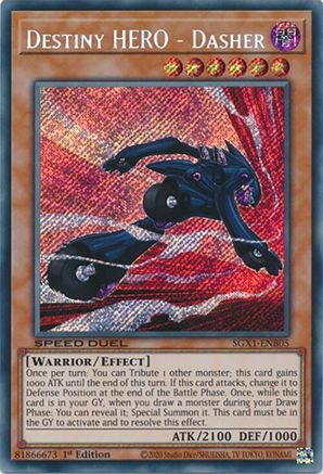 Image of Destiny HERO - Dasher [SGX1-ENB05] Secret Rare