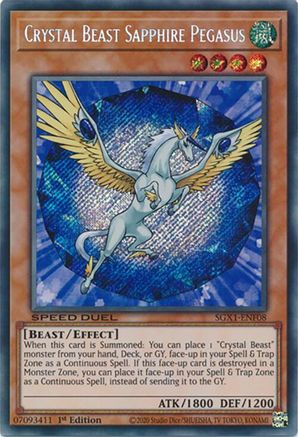 Image of Crystal Beast Sapphire Pegasus [SGX1-ENF08] Secret Rare