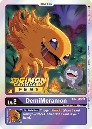 Image of DemiMeramon [BT3-006] (Digimon Card Game Fest 2022) [Release Special Booster Promos]