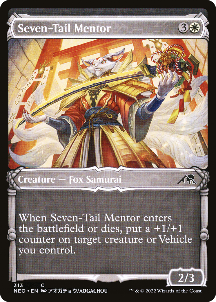 Image of Seven-Tail Mentor (Showcase Samurai) [Kamigawa: Neon Dynasty]