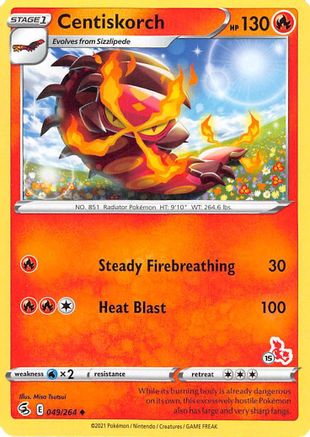 Image of Centiskorch (49/264) (Cinderace Stamp #15) [Battle Academy 2022]