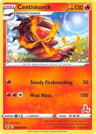 Image of Centiskorch (49/264) (Cinderace Stamp #30) [Battle Academy 2022]