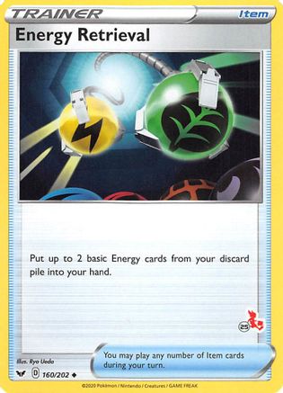 Image of Energy Retrieval (160/202) (Cinderace Stamp #25) [Battle Academy 2022]