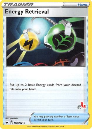 Image of Energy Retrieval (160/202) (Cinderace Stamp #37) [Battle Academy 2022]