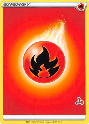 Image of Fire Energy (Cinderace Stamp #35) [Battle Academy 2022]