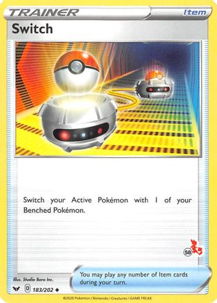Image of Switch (183/202) (Cinderace Stamp #58) [Battle Academy 2022]