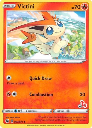 Image of Victini (007/073) (Cinderace Stamp #4) [Battle Academy 2022]
