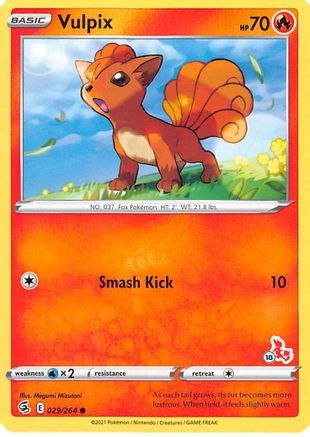 Image of Vulpix (029/264) (Cinderace Stamp #18) [Battle Academy 2022]
