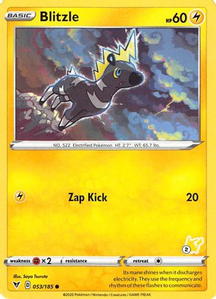 Image of Blitzle (053/185) (Pikachu Stamp #2) [Battle Academy 2022]