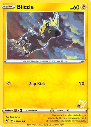 Image of Blitzle (053/185) (Pikachu Stamp #55) [Battle Academy 2022]