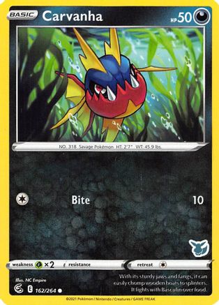 Image of Carvanha (162/264) (Eevee Deck) [Battle Academy 2022]