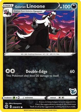 Image of Galarian Linoone (036/073) (Eevee Deck) [Battle Academy 2022]