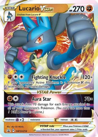 Image of Lucario VSTAR (SWSH214) [Sword & Shield: Black Star Promos]