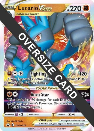 Image of Lucario VSTAR (SWSH214) (Jumbo Card) [Sword & Shield: Black Star Promos]