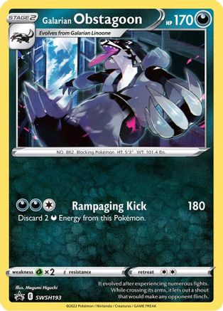 Image of Galarian Obstagoon (SWSH193) [Sword & Shield: Black Star Promos]