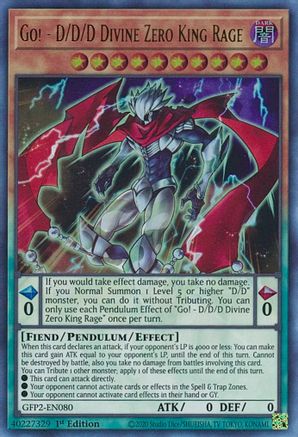 Image of Go! - D/D/D Divine Zero King Rage [GFP2-EN080] Ultra Rare