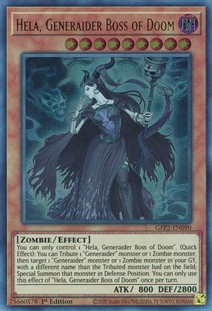 Image of Hela, Generaider Boss of Doom [GFP2-EN090] Ultra Rare
