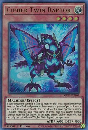 Image of Cipher Twin Raptor [GFP2-EN109] Ultra Rare