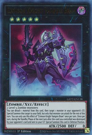 Image of Crimson Knight Vampire Bram [GFP2-EN138] Ultra Rare