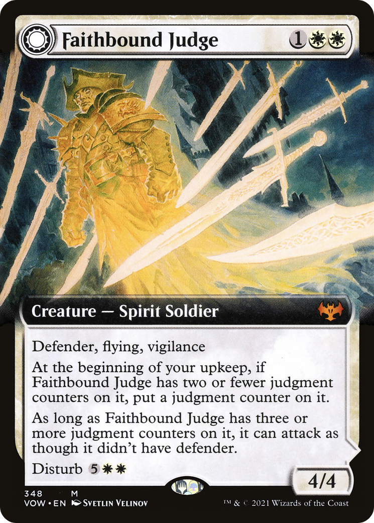 Image of Faithbound Judge // Sinner's Judgment (Extended Art) [Innistrad: Crimson Vow]