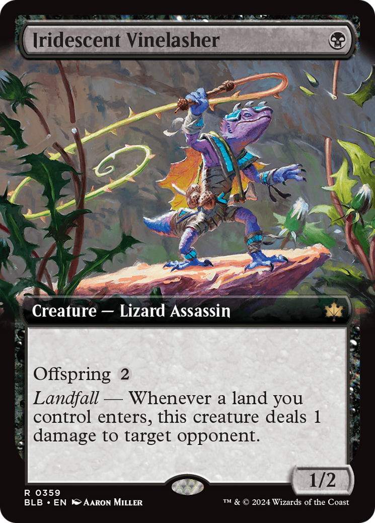 Image of Iridescent Vinelasher (Extended Art) [Bloomburrow]