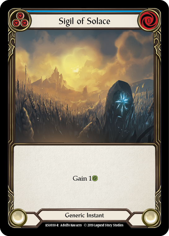Image of Sigil of Solace (Blue) [KSU030-R] (Katsu Hero Deck)  1st Edition Normal