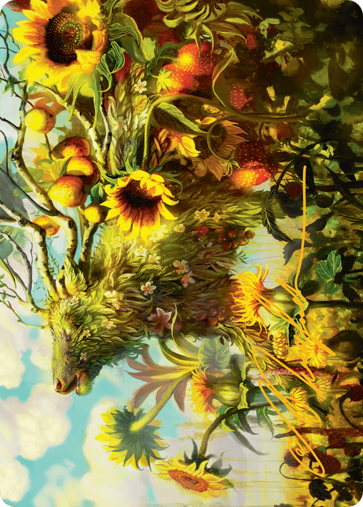 Image of Beza, the Bounding Spring Art Card (Gold-Stamped Signature) [Bloomburrow Art Series]