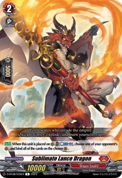 Image of Sublimate Lance Dragon (D-BT08/035EN) [Minerva Rising]