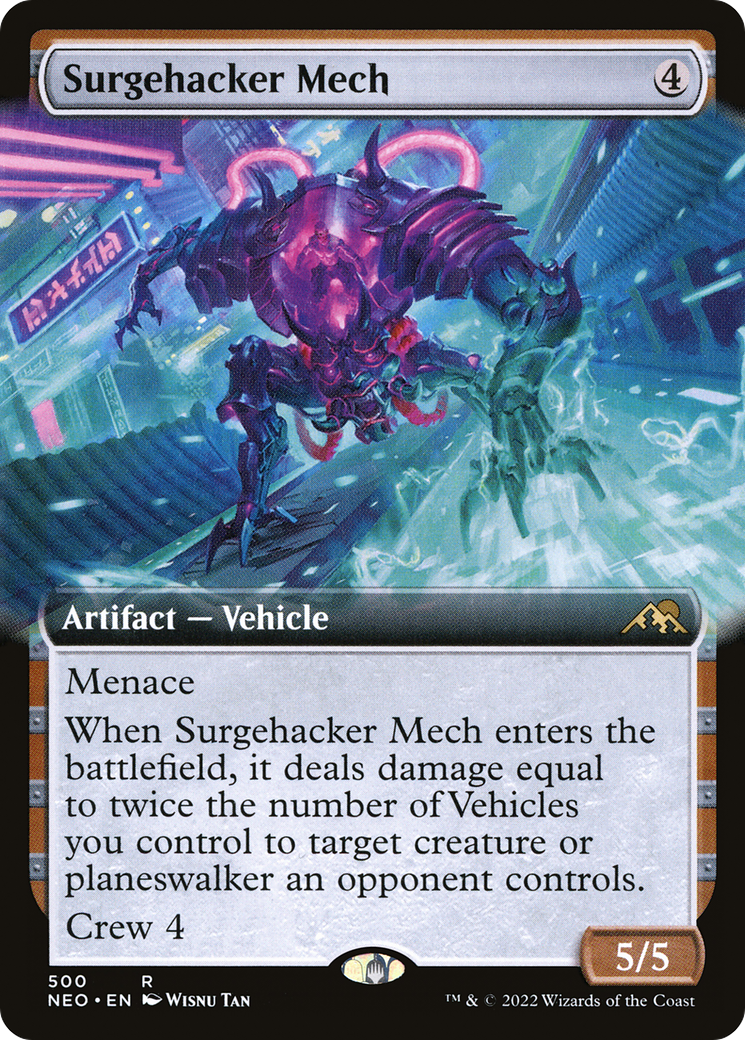 Image of Surgehacker Mech (Extended Art) [Kamigawa: Neon Dynasty]