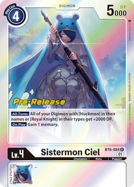 Image of Sistermon Ciel [BT6-084] [Double Diamond Pre-Release Cards]