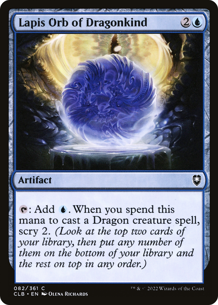 Image of Lapis Orb of Dragonkind [Commander Legends: Battle for Baldur's Gate]