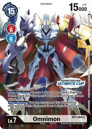 Image of Omnimon [BT1-084] (April Ultimate Cup 2022) [Release Special Booster Promos]