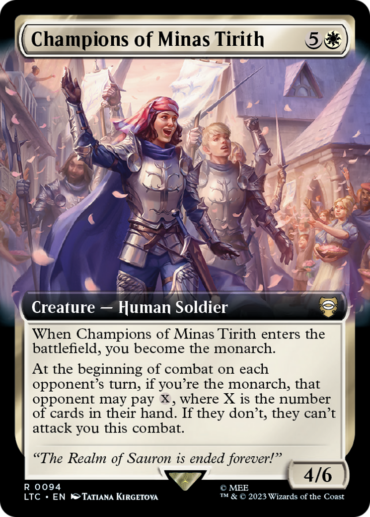 Image of Champions of Minas Tirith (Extended Art) [The Lord of the Rings: Tales of Middle-Earth Commander]