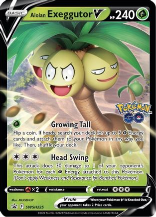 Image of Alolan Exeggutor V (SWSH225) [Sword & Shield: Black Star Promos]