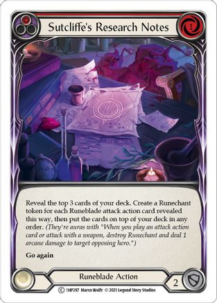 Image of Sutcliffe's Research Notes (Red) [1HP297] (History Pack 1)