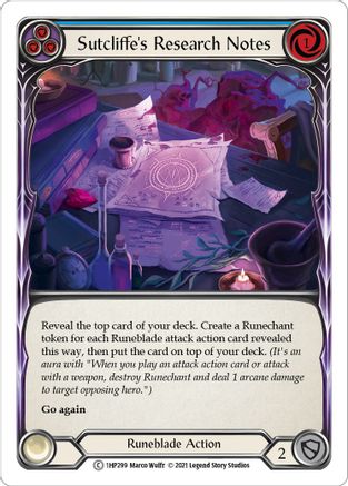 Image of Sutcliffe's Research Notes (Blue) [1HP299] (History Pack 1)