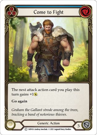 Image of Come to Fight (Blue) [1HP416] (History Pack 1)