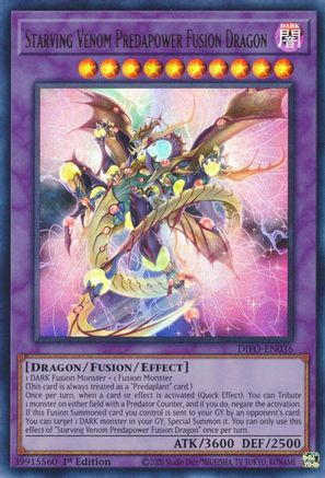 Image of Starving Venom Predapower Fusion Dragon [DIFO-EN036] Ultra Rare