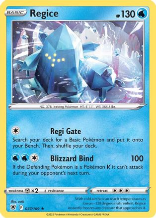 Image of Regice (037/189) [Sword & Shield: Astral Radiance]