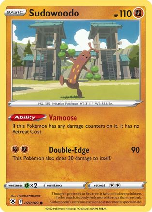 Image of Sudowoodo (074/189) [Sword & Shield: Astral Radiance]