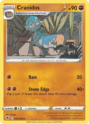 Image of Cranidos (076/189) [Sword & Shield: Astral Radiance]