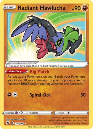 Image of Radiant Hawlucha (081/189) [Sword & Shield: Astral Radiance]